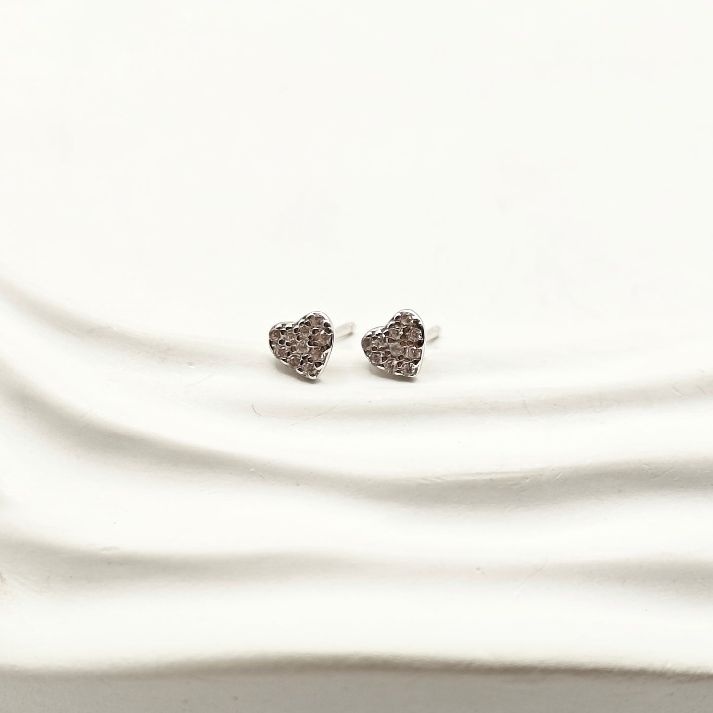 Mini Heart Earrings 925 Silver