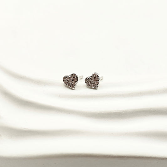 Mini Heart Earrings 925 Silver