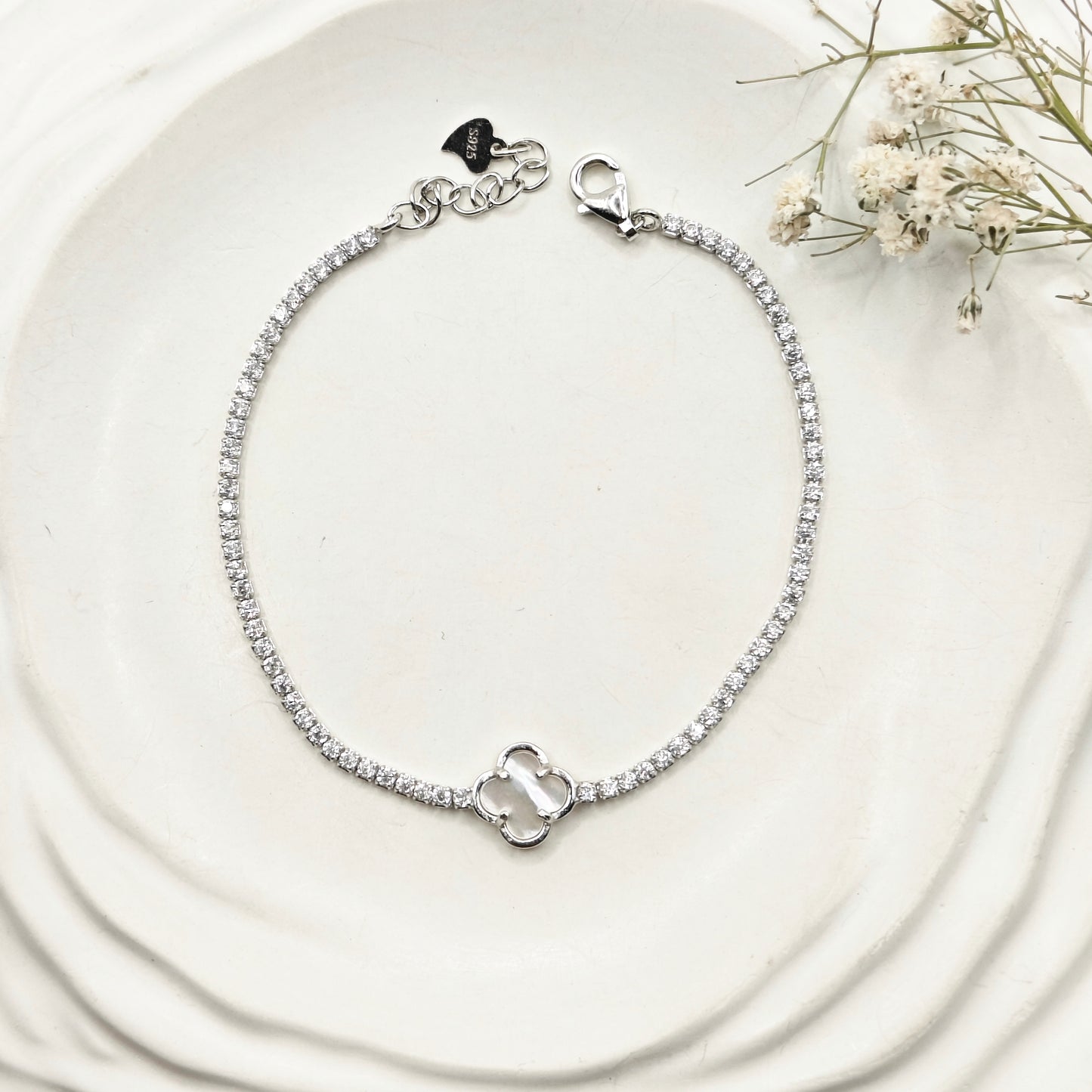 Clover Tennis Bracelet 925 Silver