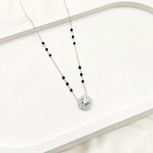 Halo Mangalsutra Necklace 925 Silver