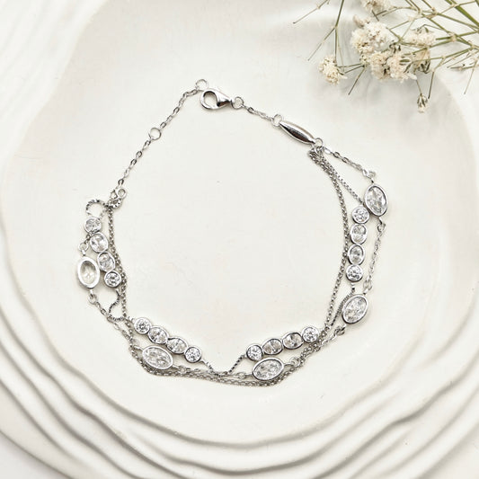 Lily Layered Bracelet 925 Silver