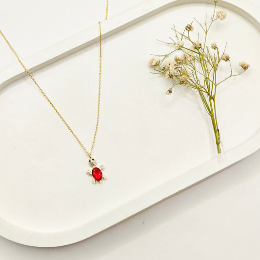 Turtle Gold Plated Necklace 925 Silver