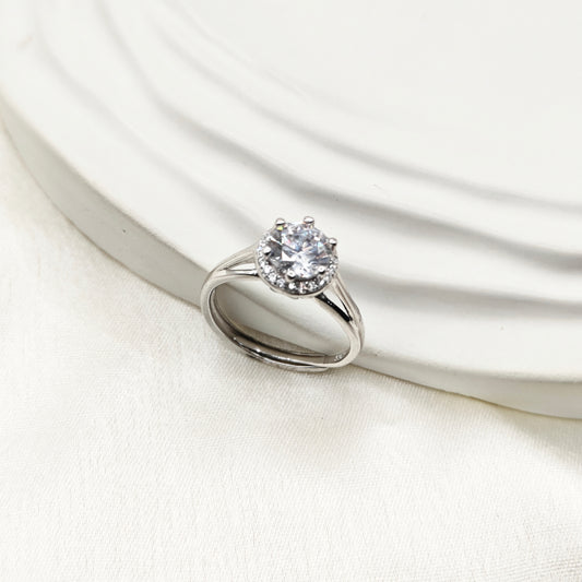 Eternity Solitiare Ring 925 Silver