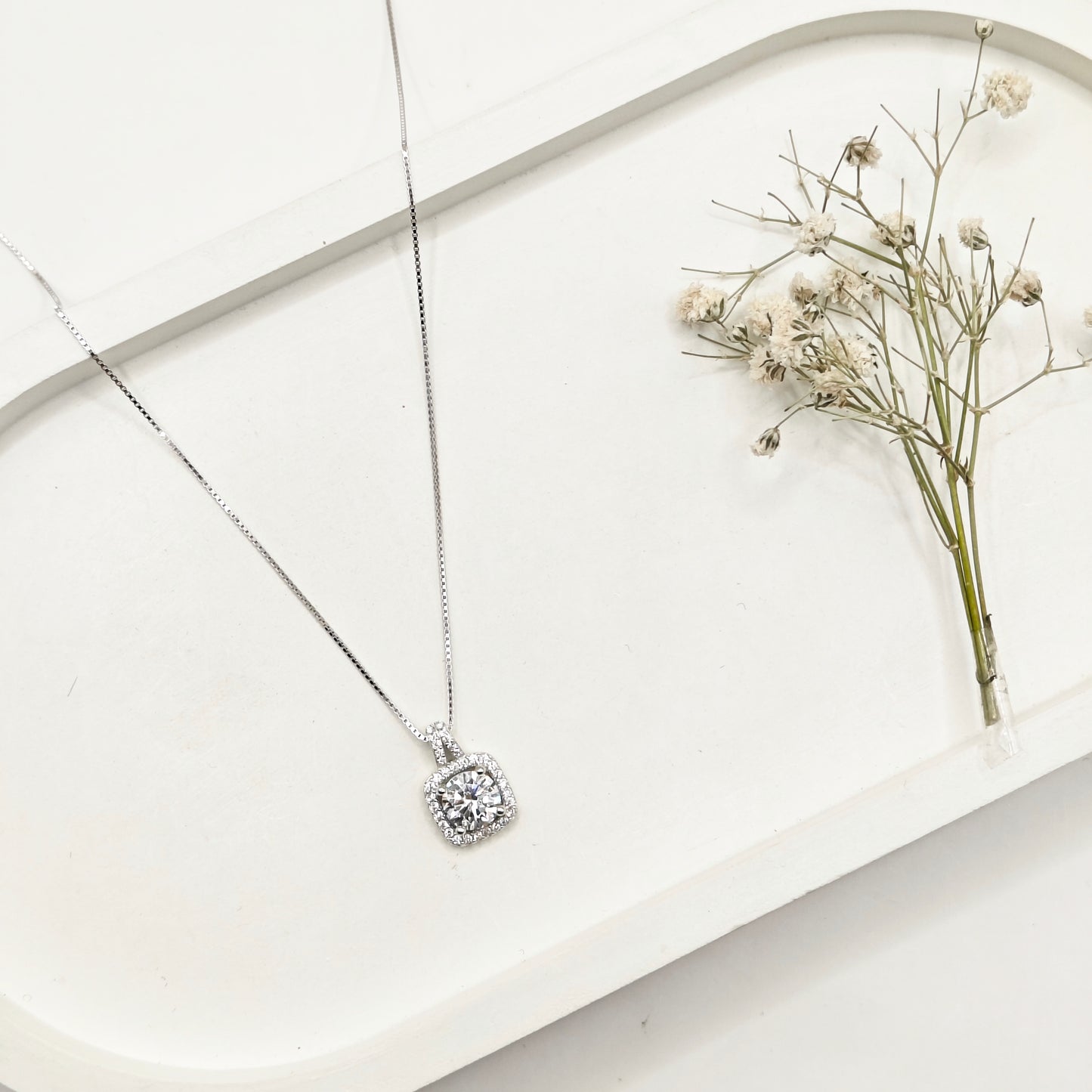 Solitaire Necklace 925 Silver