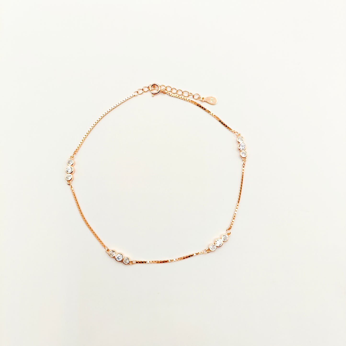 Ayla Anklet Rosegold Plated 925 Silver