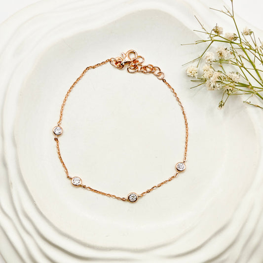 Esme Rosegold Plated Bracelet 925 Silver