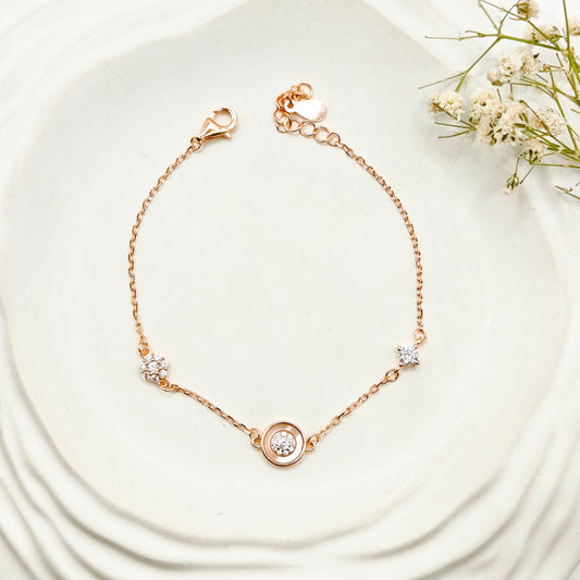 Inaya Rosegold Plated Bracelet 925 Silver