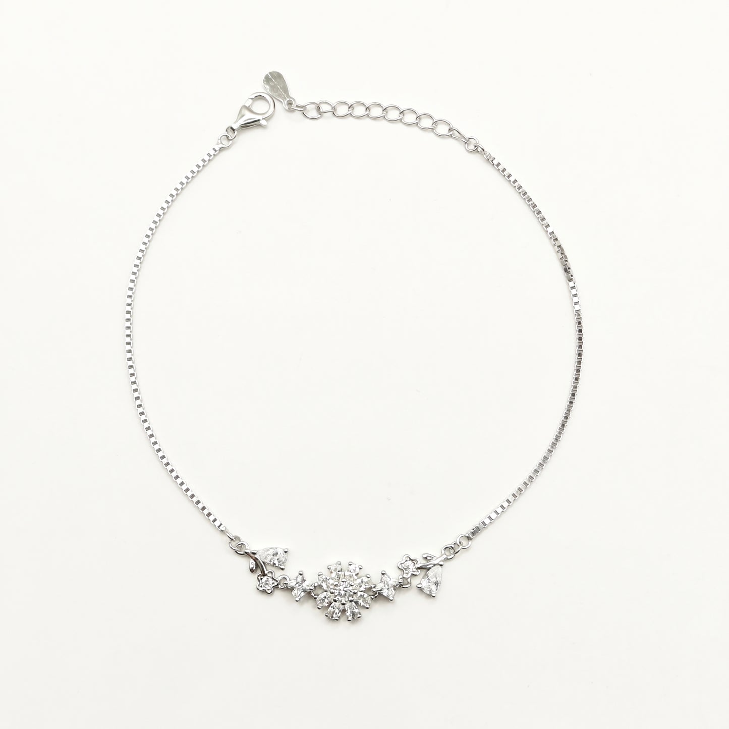 Flower Anklet 925 Silver