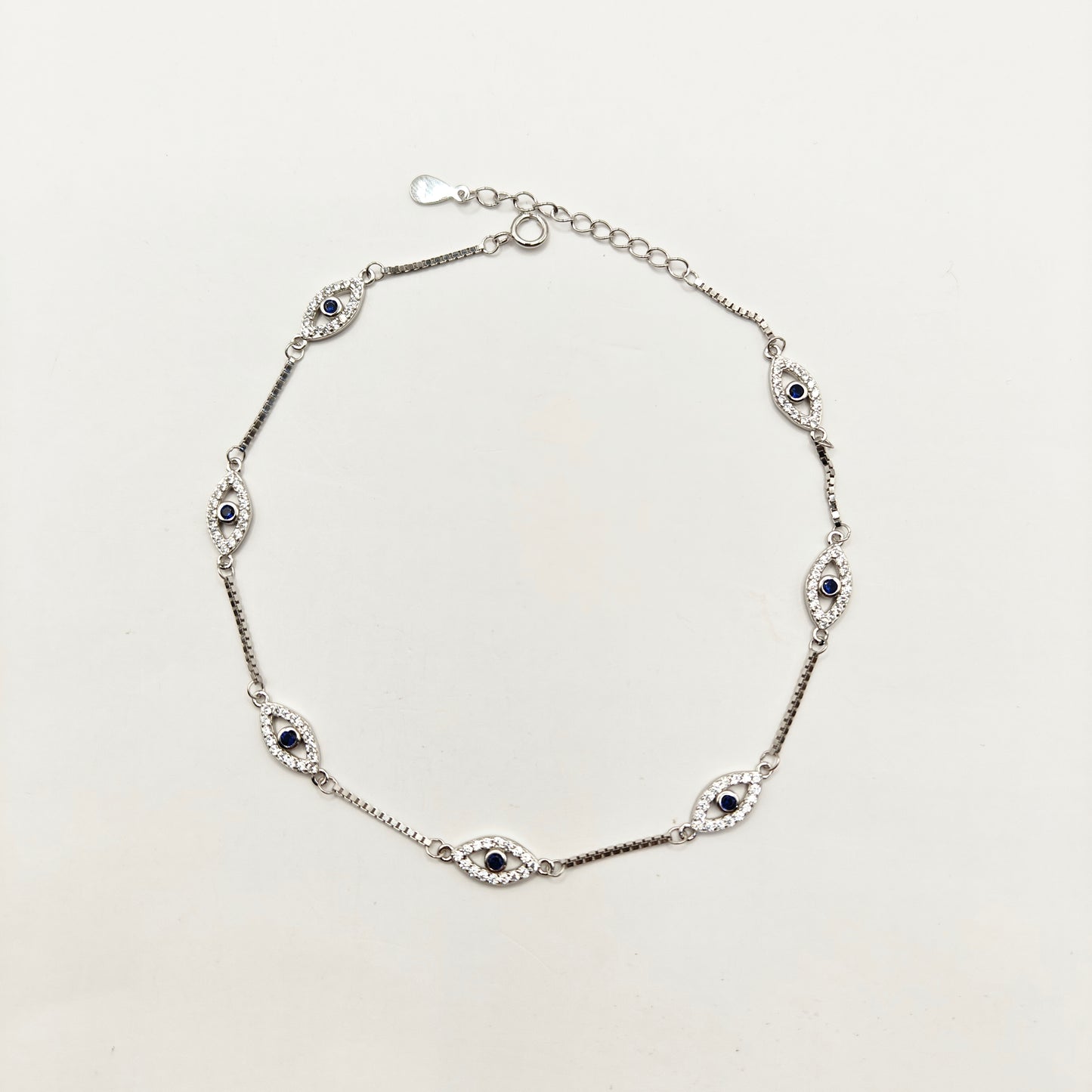 Evil Eye Anklet 925 Silver