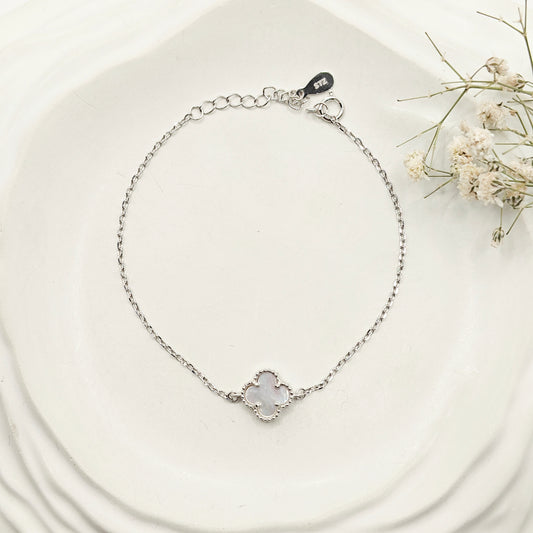 White Clover Bracelet 925 Silver