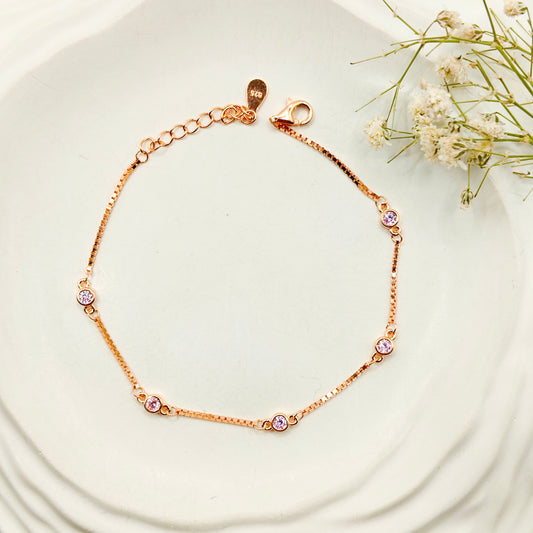 Isla Rosegold Plated Bracelet 925 Silver