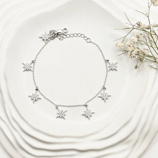 Starlight Charm Bracelet 925 Silver