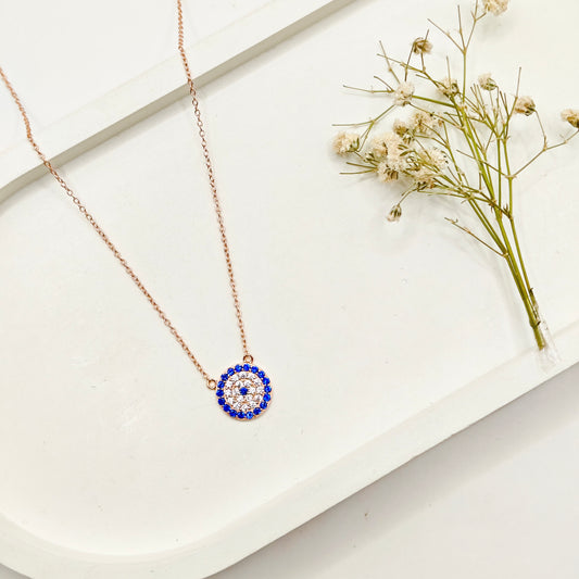 Evil Eye Rosegold Plated 925 Silver