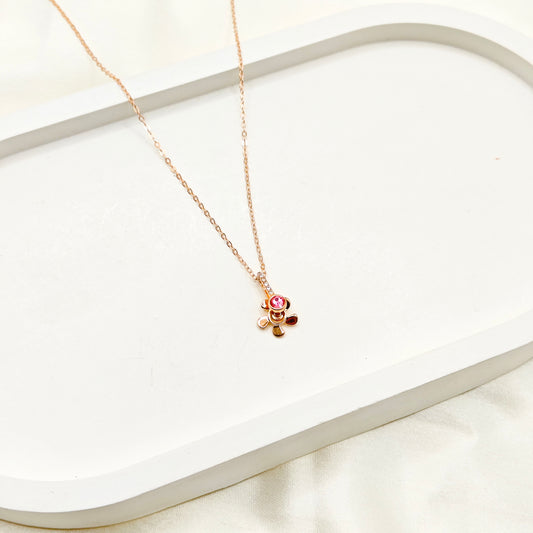 Windy Rosegold Plated Necklace 925 Silver