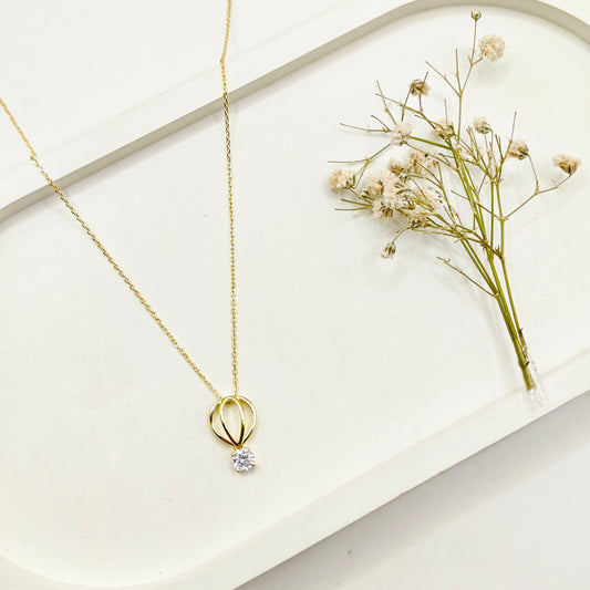Luna Gold Plated Necklace 925 Silver