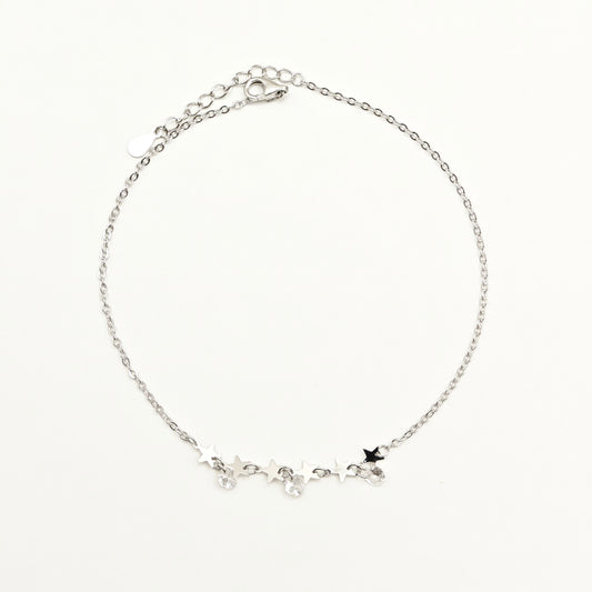 Star Anklet 925 Silver