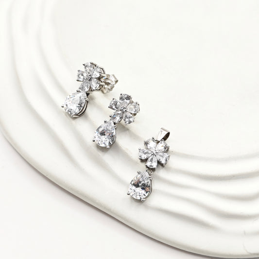 Flora Jewellery Set 925 Silver