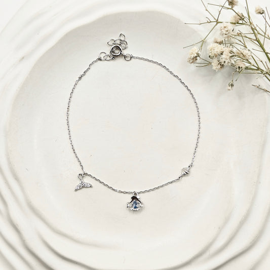Shell Charm Bracelet 925 Silver