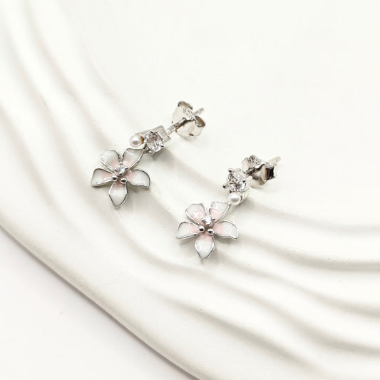 Flower Earrings 925 Silver
