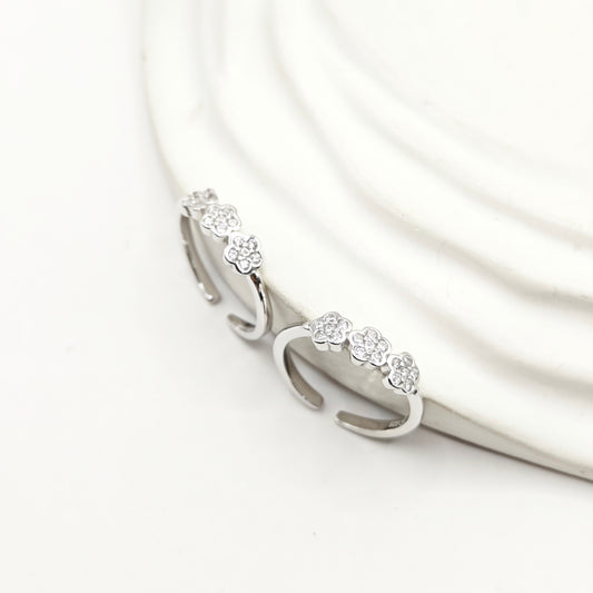 Flower Tiara Toering 925 Silver