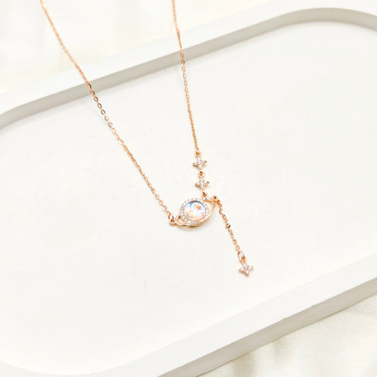 Galaxy Rosegold Plated Necklace 925 Silver
