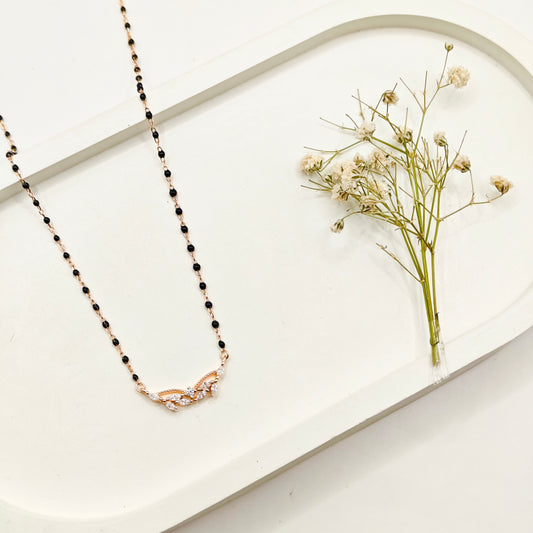 Nova Rosegold Plated Mangalsutra Necklace 925 Silver