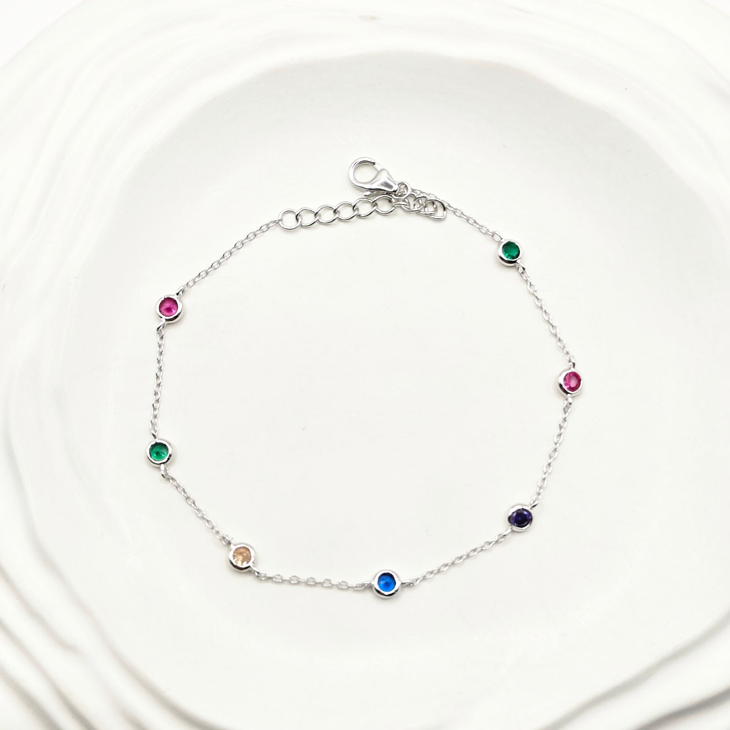 Rainbow Bracelet 925 Silver