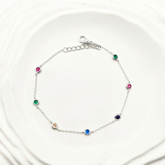 Rainbow Bracelet 925 Silver
