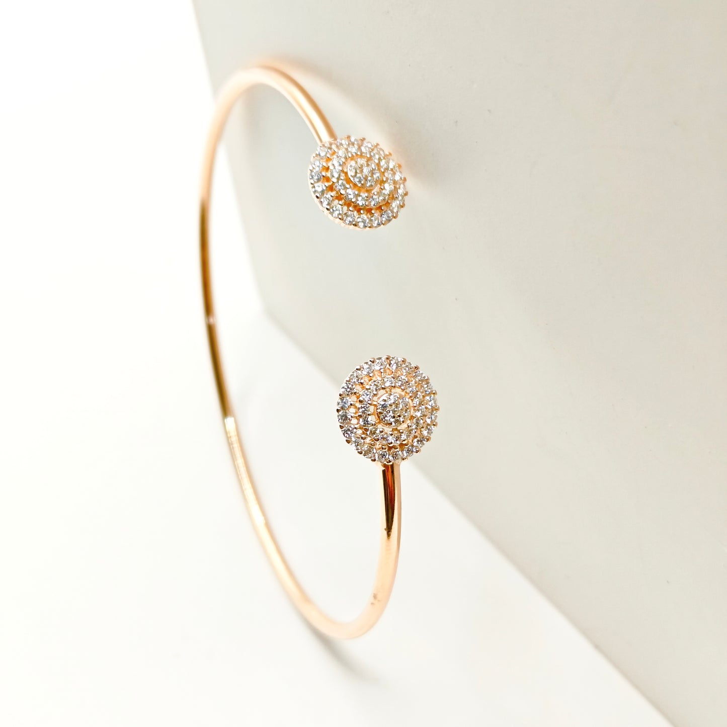 Theo Rosegold Plated Cuff Bracelet 925 Silver