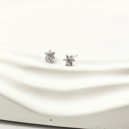 Mini Flower Earrings 925 Silver