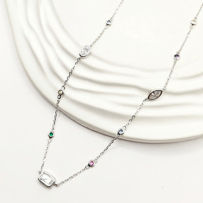Bezel Jewellery Set 925 Silver
