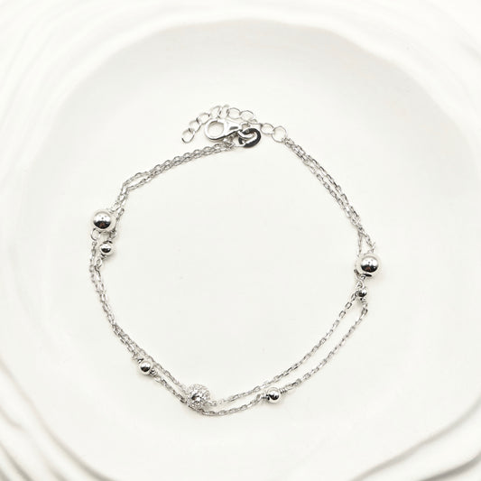 Ball Layered Bracelet 925 Silver