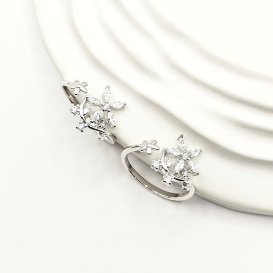 Flower Toering 925 Silver