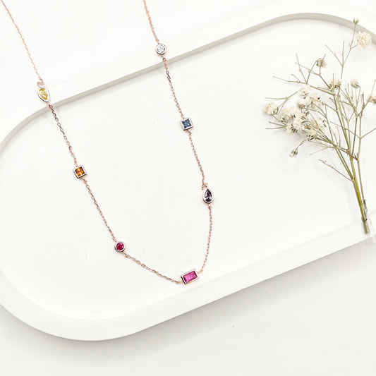 Tia Rosegold Plated Necklace 925 Silver