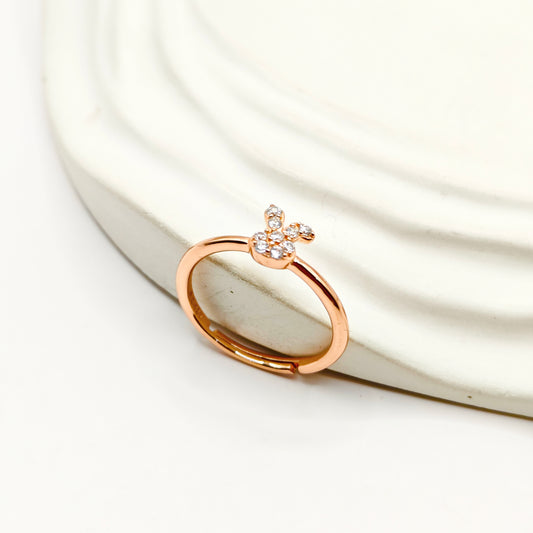 Bunny Rosegold Plated Toering 925 Silver