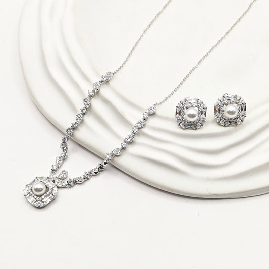 Pearl Jewellery Set 925 Silver