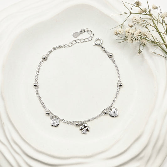 Alyssa Charm Bracelet 925 Silver